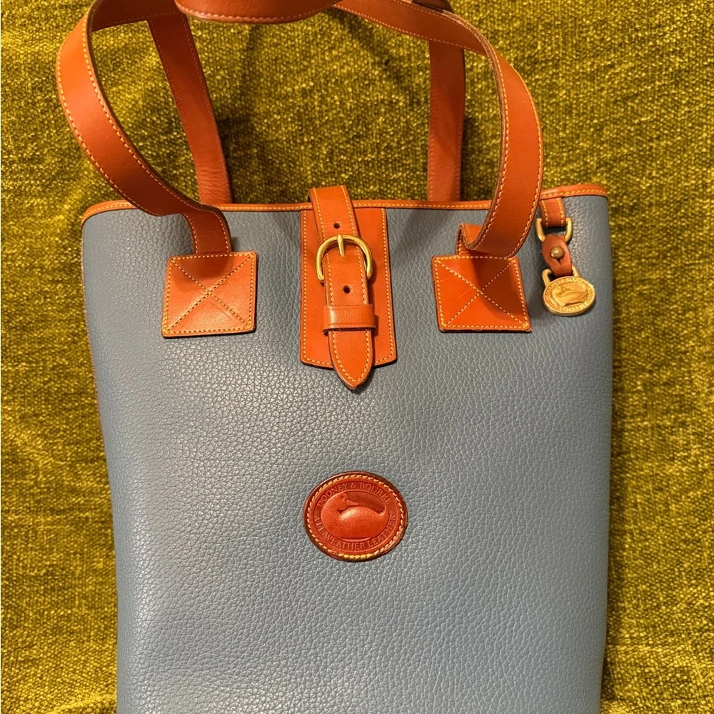 Dooney and Bourke R172 North South Tote in Mediterranean Blue - Picture 2 of 14